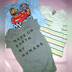 TRIFECTA T's! Car-Themed 12mos Tops